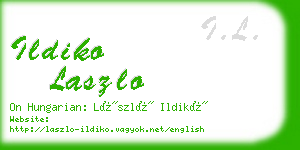 ildiko laszlo business card